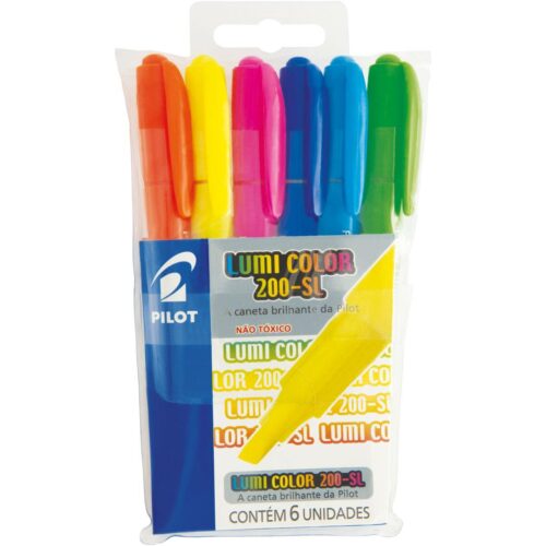 CANETA MARCA TEXTO LUMI COLOR 200 6 CORES PILOT