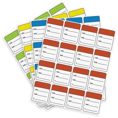 ETIQUETA PARA MARCAÇÃO TAG 30X38MM CARTÃO PRATA 10