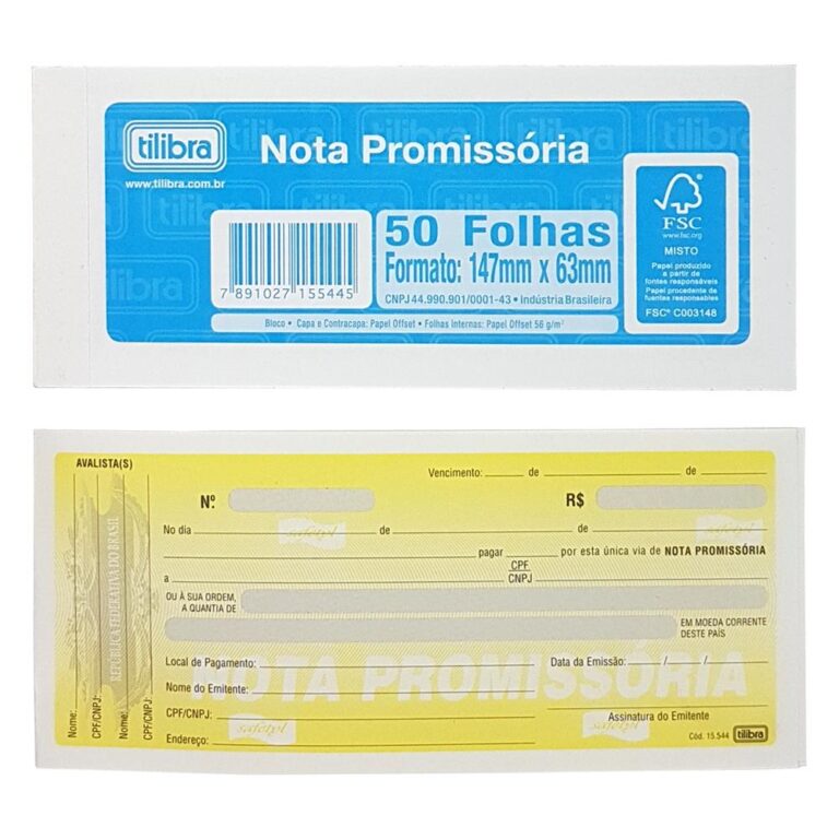 Impresso TalÃo Nota PromissÓria 50fls Tilib Hm2 Papelaria Bauru 7193