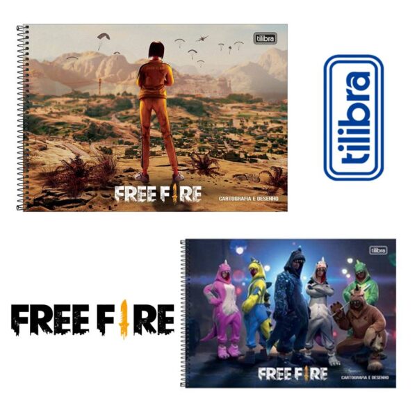 Caderno Espiral Capa Dura 1/4 Free Fire 80 Folhas - Free Fire - Cadernos,  Caderneta - Tilibra