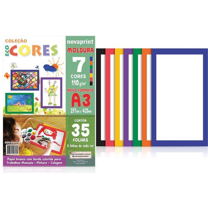 Bloco Para EducaÇÃo ArtÍstica Moldura A3 7cor110g Hm2 Papelaria Bauru 2535